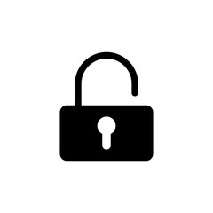 Lock icon isolated on white background. Encryption icon. Security symbol. Secure. Private