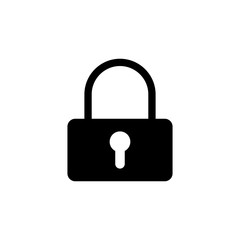 Lock icon isolated on white background. Encryption icon. Security symbol. Secure. Private