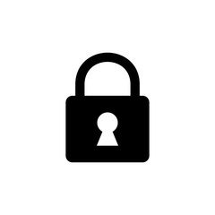 Lock icon isolated on white background. Encryption icon. Security symbol. Secure. Private
