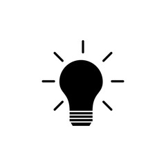 Fototapeta na wymiar Lamp icon isolated on white background. Light bulb icon vector. Idea vector icon