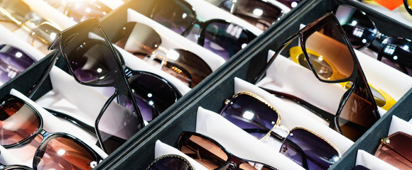 Sunglasses store showcase	