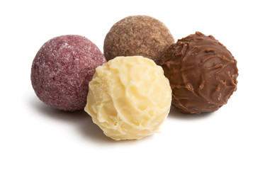 Obraz premium chocolate truffles isolated