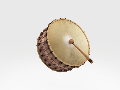 Ramadan drum 3D rendered, Ramadan concept, Muslim religious month