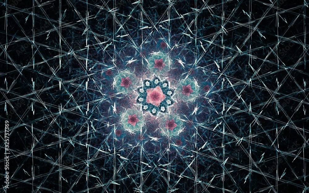 Fototapete digital generated image in the form of abstract geometric shapes of various shades and colors for us