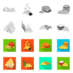 Obraz premium Vector design of taste and seasonin icon. Collection of taste and organic vector icon for stock.