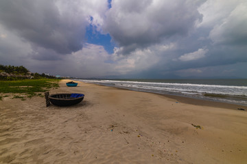 Fototapeta na wymiar Beautiful landscape with sea beach in Vietnam