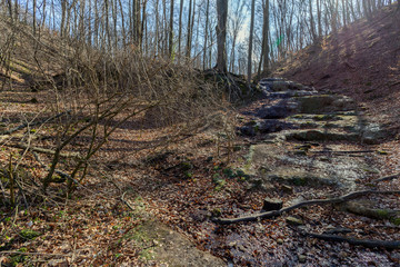 Waterfall of the Melegmanyi valley in the Mecsek mountains