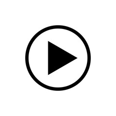 play Icon isolated on white background. Play button vector icon. Video icon vector