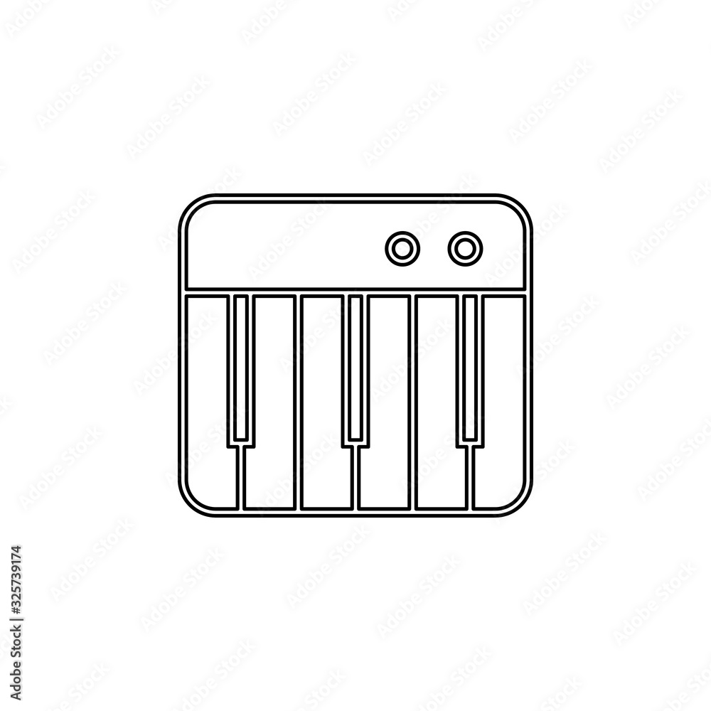 Aufkleber synthesizer key icon. simple thin line, outline vector of web icons for ui and ux, website or mobile
