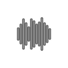 sound waves icon. Simple thin line, outline vector of web icons for ui and ux, website or mobile application