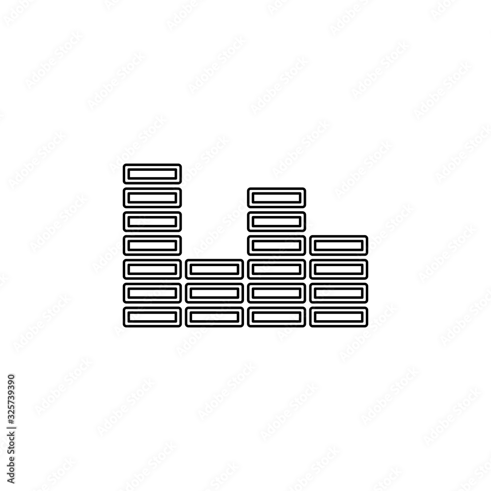 Poster sound wave icon. simple thin line, outline vector of web icons for ui and ux, website or mobile appl