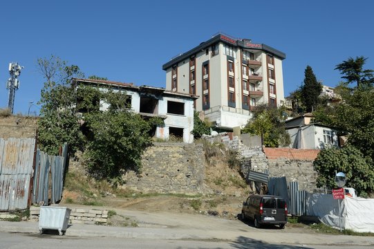 Old and new building on Halit Bin Velid Street in Istanbul