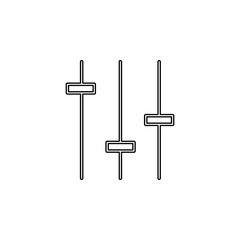 audio mixer icon. Simple thin line, outline vector of web icons for ui and ux, website or mobile application