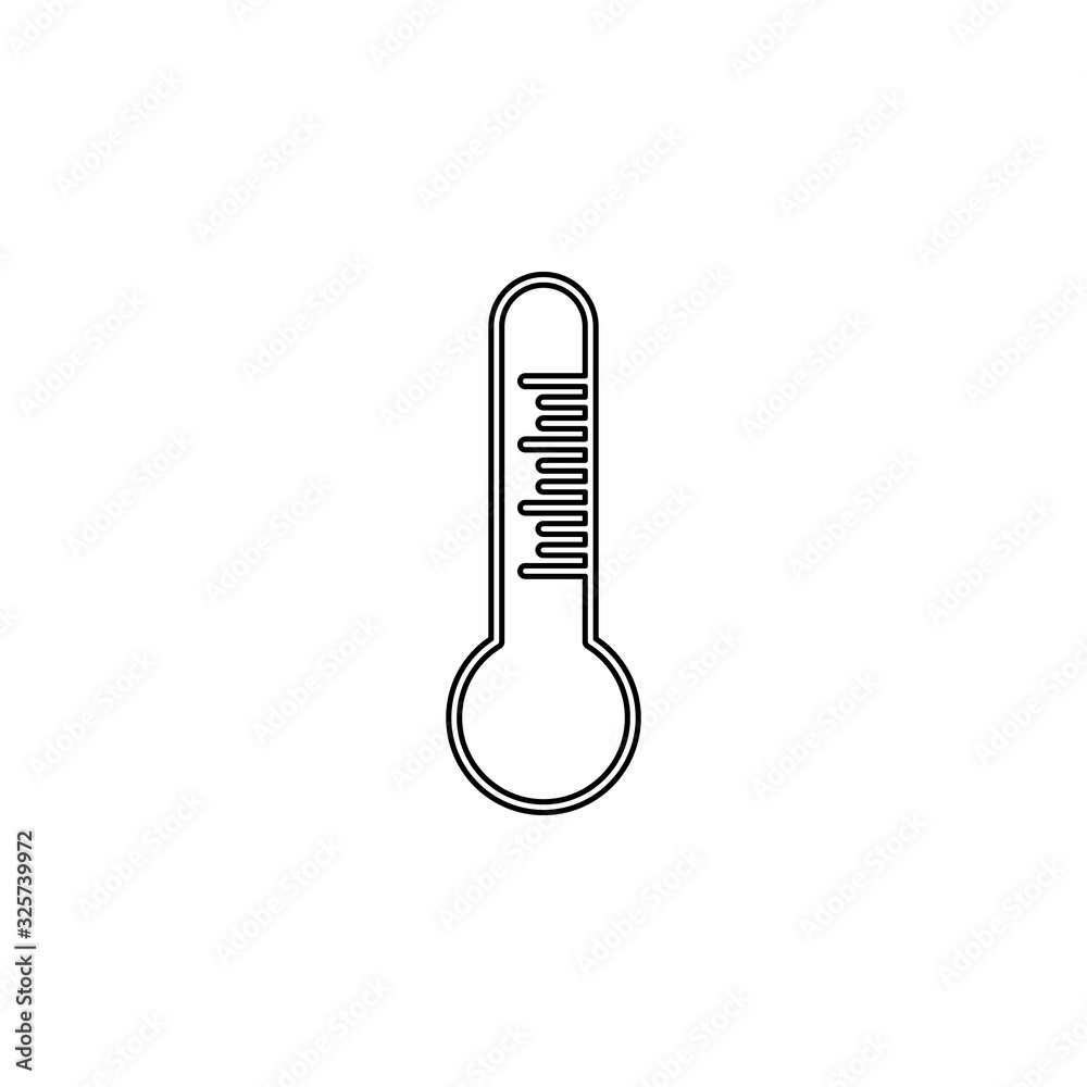 Poster thermometer icon. simple thin line, outline vector of web icons for ui and ux, website or mobile app