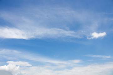 Obraz premium Bright blue sky with white clouds for background or wallpapers