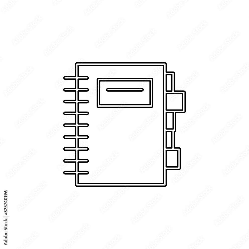 Aufkleber the address book icon. simple thin line, outline vector of web icons for ui and ux, website or mobil