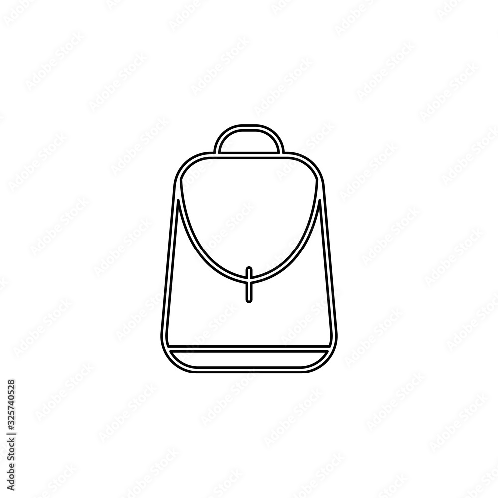Poster backpack icon. simple thin line, outline vector of web icons for ui and ux, website or mobile applic