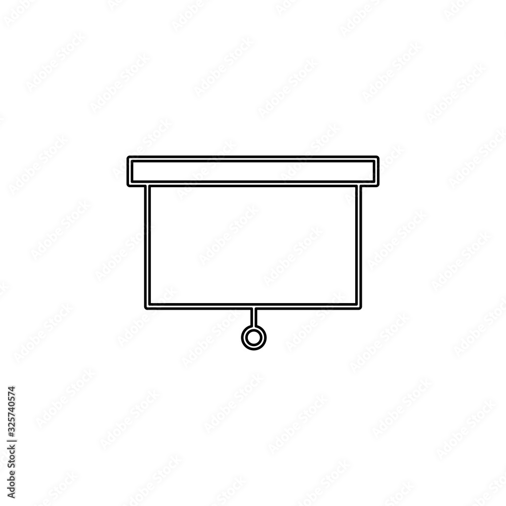 Aufkleber screen for projector icon. simple thin line, outline vector of web icons for ui and ux, website or m