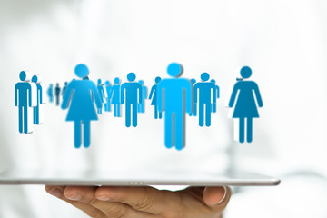 Concept of teamwork and partnership