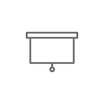 recommend clip art: screen for projector icon. Simple thin line, outline vector of web icons for ui and ux, website or mobile application