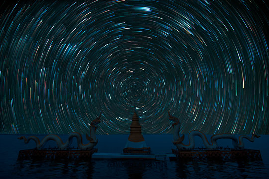 Startail at Kwan Phayao landmark off Payao Province thailand.