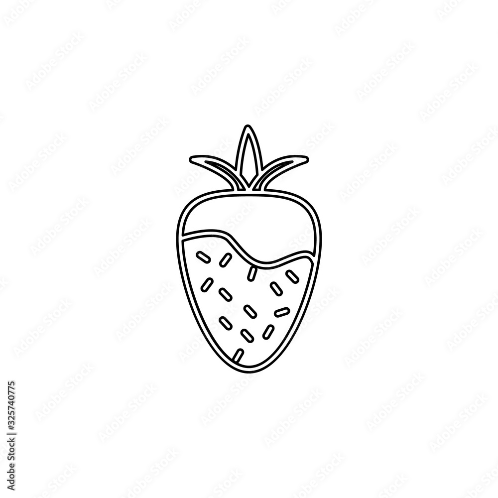 Poster strawberry icon. simple thin line, outline vector of web icons for ui and ux, website or mobile appl