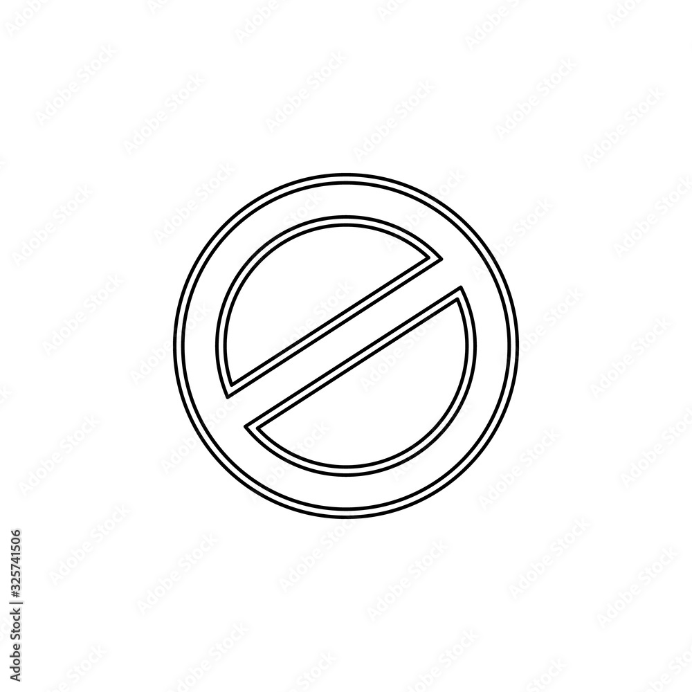 Aufkleber prohibition icon. simple thin line, outline vector of web icons for ui and ux, website or mobile app