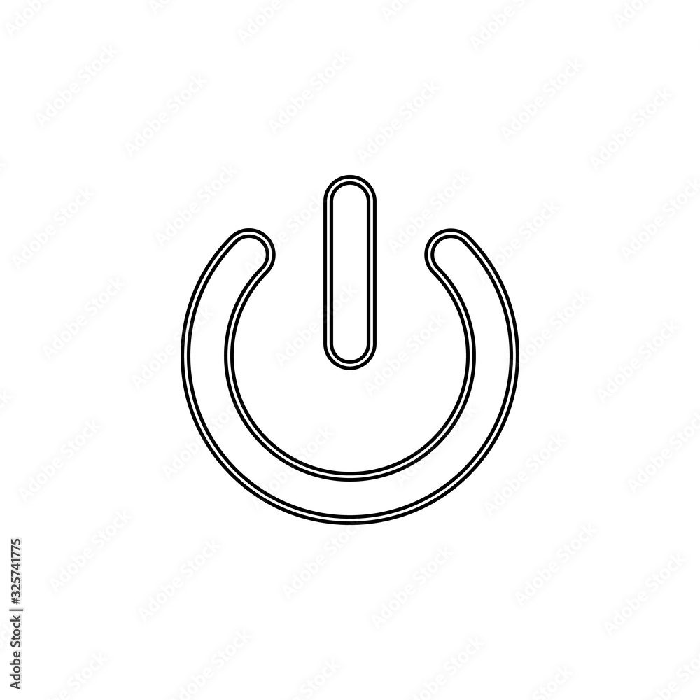 Aufkleber power button icon. simple thin line, outline vector of web icons for ui and ux, website or mobile ap
