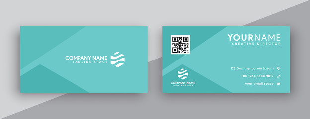 green tosca business card designs . modern, clean and simple business card template