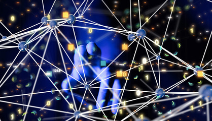data code binary concept 3d