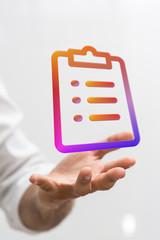 Digital checklist or todo-list displayed .