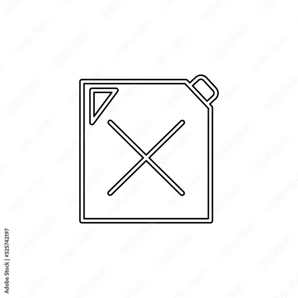 Aufkleber canister icon. simple thin line, outline vector of web icons for ui and ux, website or mobile applic