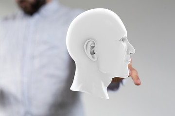 human head, chakra power, inspiration abstract thought.