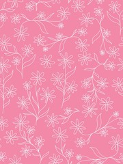 Seamless pattern with intricate abstract little flowers