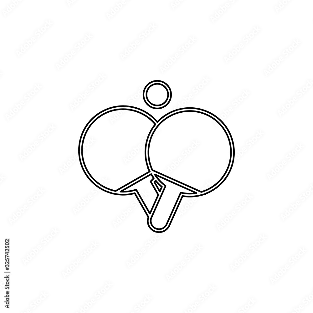 Aufkleber ping pong icon. simple thin line, outline vector of web icons for ui and ux, website or mobile appli