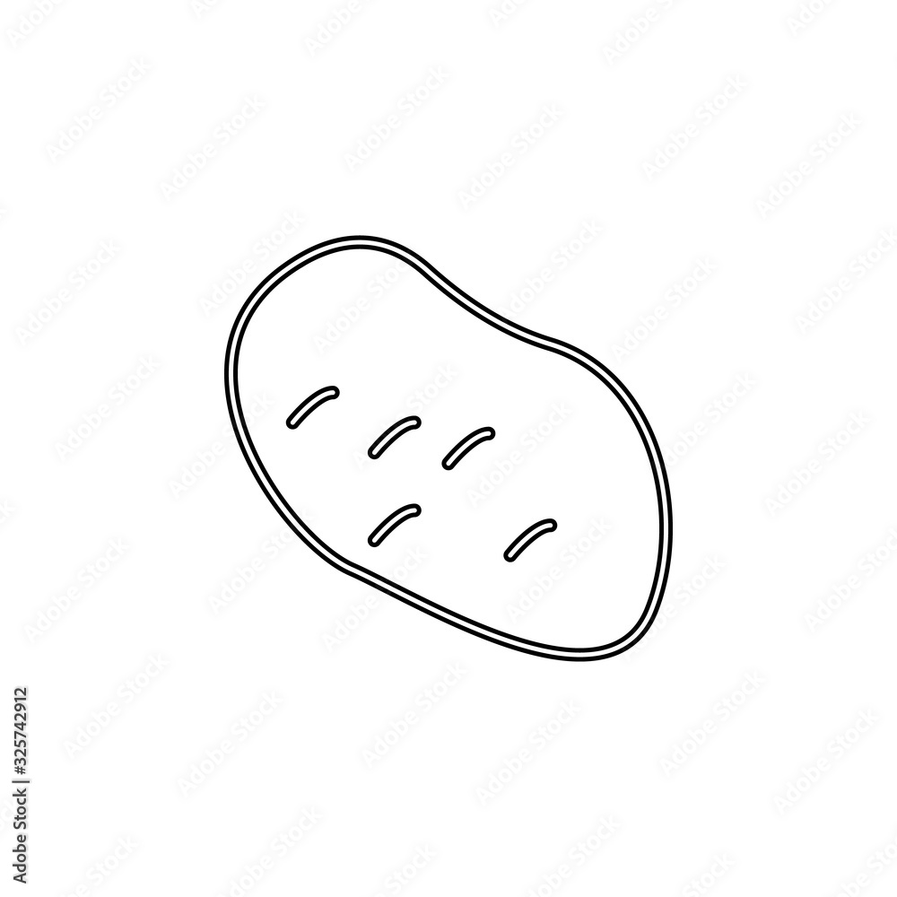 Poster potato icon. simple thin line, outline vector of web icons for ui and ux, website or mobile applicat