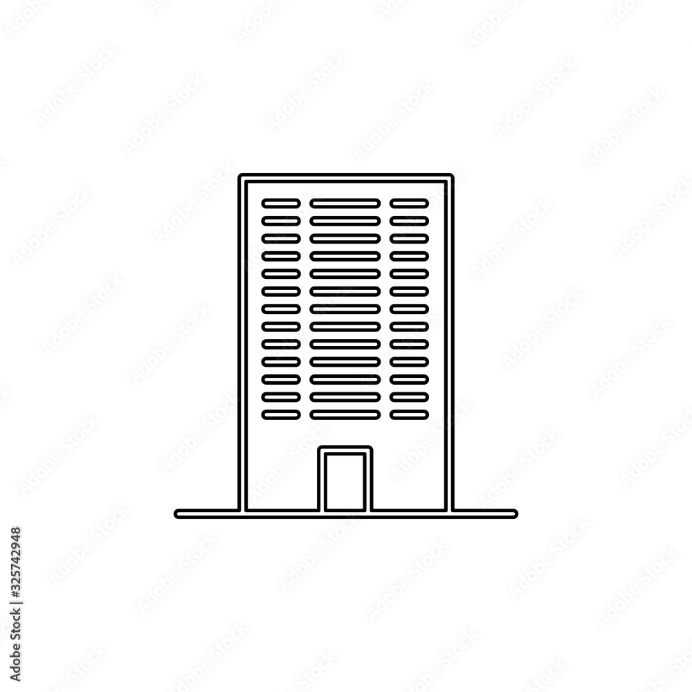 Aufkleber building icon. simple thin line, outline vector of web icons for ui and ux, website or mobile applic