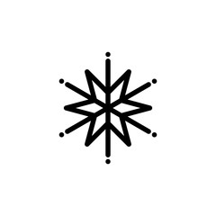 Snowflake icon isolated on white background. snow icon vector. Symbol of winter, frozen