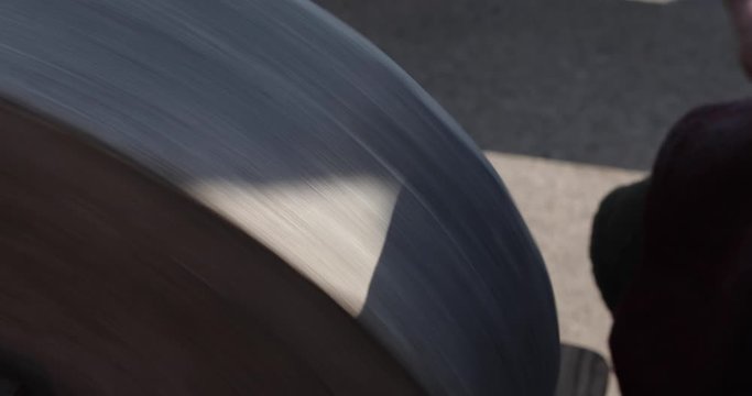 Stone millstone hand