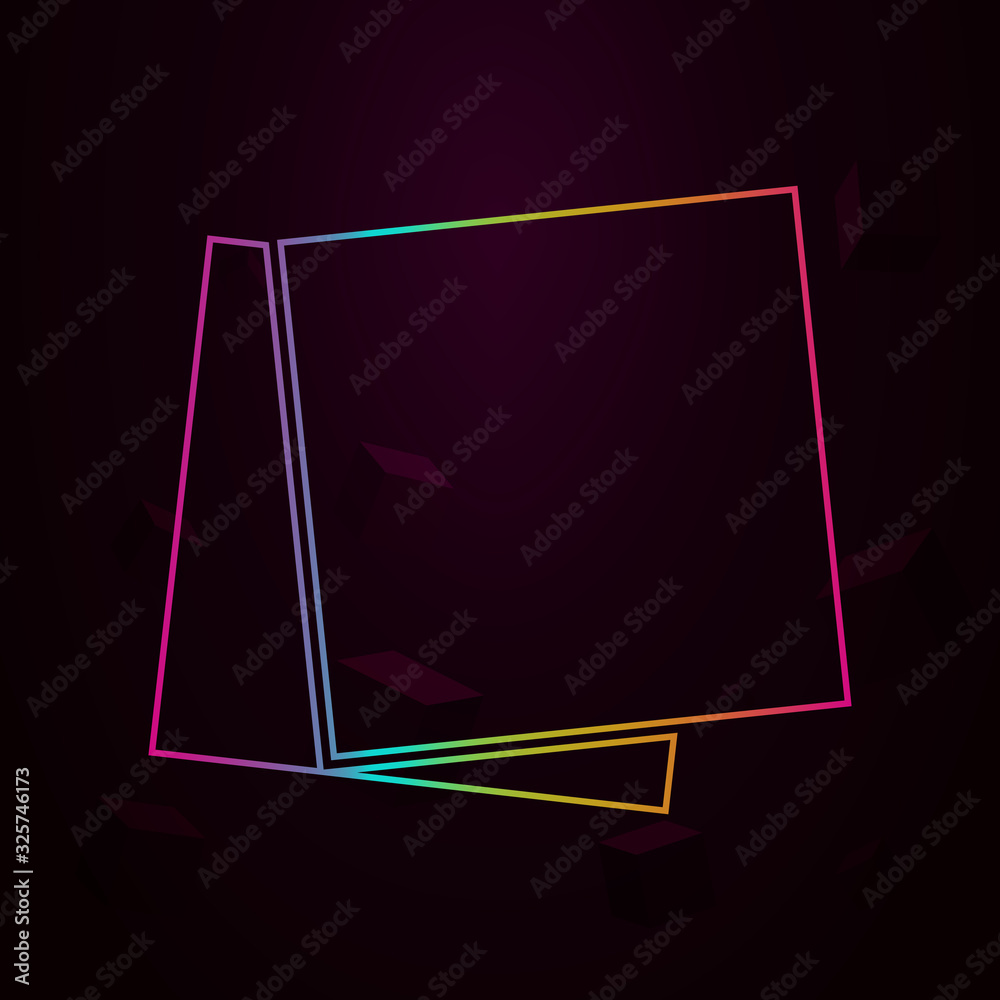 Poster layers of paper nolan style icon. simple thin line, outline vector of web icons for ui and ux, websi