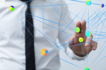 Abstract technology geometric and data
