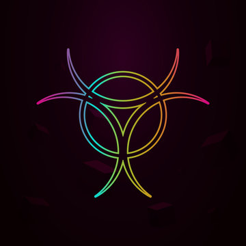 recommend clip art: sign of radiation nolan style icon. Simple thin line, outline vector of web icons for ui and ux, website or mobile application