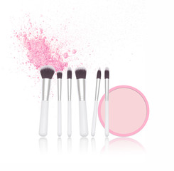 Cosmetic aand make up brushes accessories 
