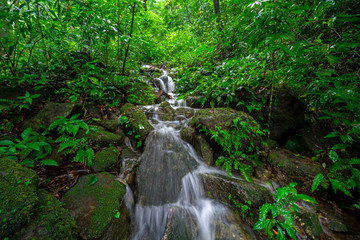 Fototapeta premium PiTuGro waterfall is often called the Heart shaped waterfalls Umphang,Thailand