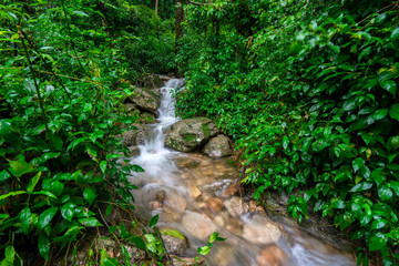 PiTuGro waterfall is often called the Heart shaped waterfalls Umphang,Thailand