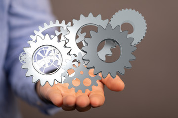 gear Technology setting concept background.