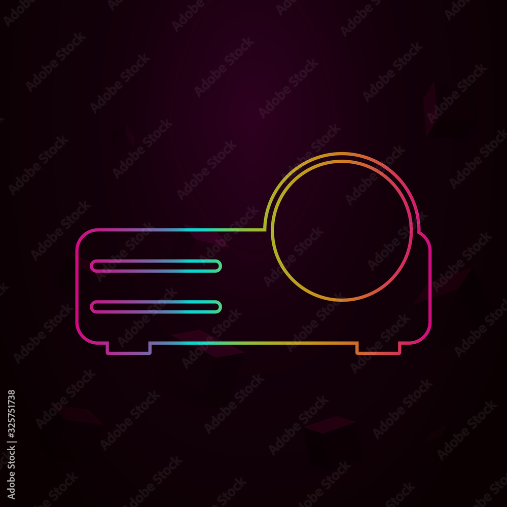 Poster projector nolan style icon. simple thin line, outline vector of web icons for ui and ux, website or 