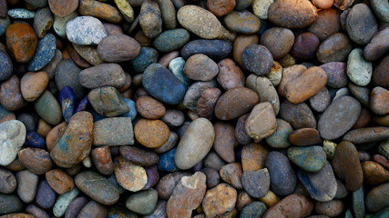 pebbles on the beach. stone background.