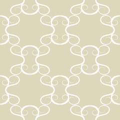 Abstract seamless background. White print on olive green