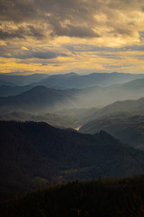 Sunset on the Appalachian Mountains